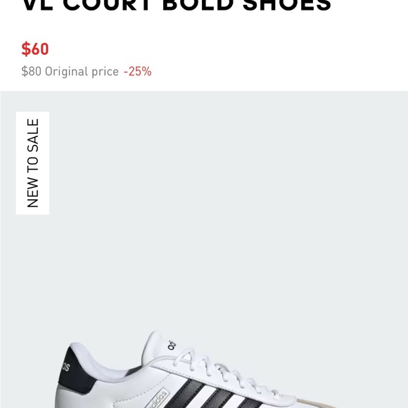 Adidas White and Black Sneakers with Tan Sole - Picture 5 of 5